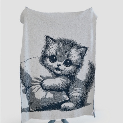 暖绵绵 2025新款半边绒毛毯-维奥 维奥-暗蓝