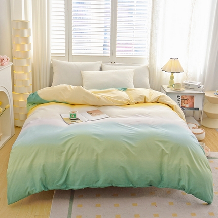 启优 2024新款1370全棉被套 秘境绿