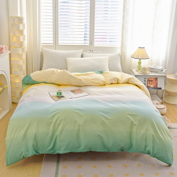 91家纺网 家纺一手货源 找家纺 启优 2024新款1370全棉被套 秘境绿