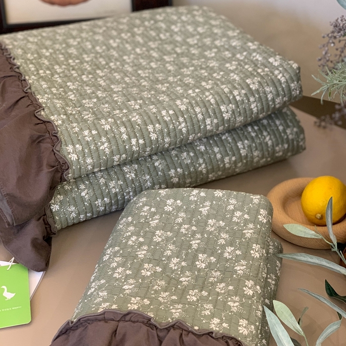 91家纺网 家纺一手货源 找家纺 汇庭 2024新款-天丝棉印花床盖三件套系列 苏美尔庄园