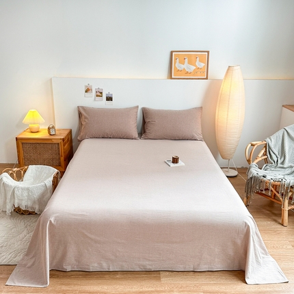 91家纺网 家纺一手货源 找家纺 （总）美梦莱 2023新款A类全棉色织水洗棉系列单品床单（支持一件代发）