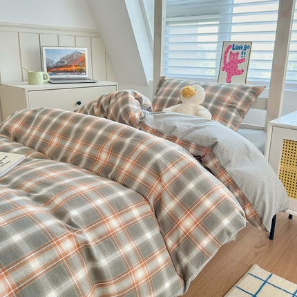 91家纺网 家纺一手货源 找家纺 （总）美梦莱 2024新款A类全棉无印风水洗棉宿舍单被套