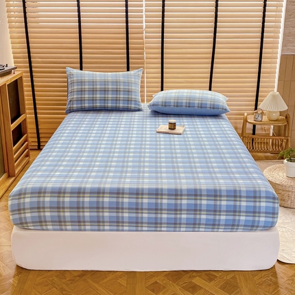 91家纺网 家纺一手货源 找家纺 （总）美梦莱 2024新款A类全棉色织水洗棉床笠 单品系列（支持一件代发）