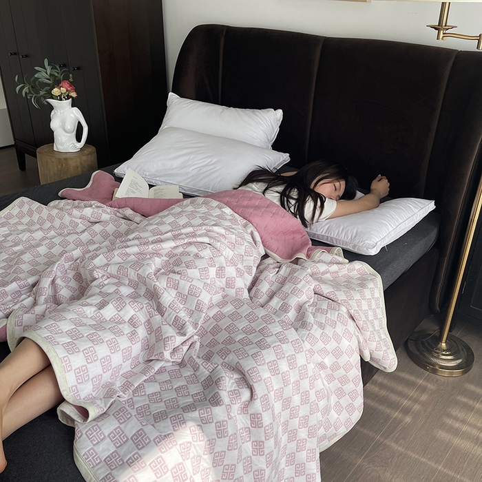 91家纺网 家纺一手货源 找家纺 （总）美梦莱 2024夏季莫兰迪A类全棉针织棉夏被超柔软可水洗纯棉空调被夏凉被盖毯 淘宝抖音热款（实拍图）