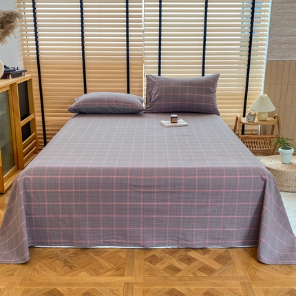 91家纺网 家纺一手货源 找家纺 （总）美梦莱 2024新款A类全棉色织水洗棉床单 单品系列（支持一件代发）