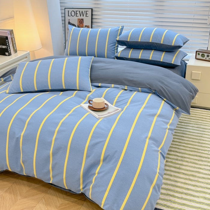 91家纺网 家纺一手货源 找家纺 （总）美梦莱 2024新款无印系列秋冬A类100%全棉加厚磨毛四件套