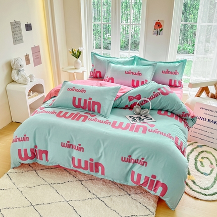 91家纺网 家纺一手货源 找家纺 （总）正莱欣 2025新品加厚生态棉磨毛四件套高克重植物羊绒床单款床笠款四件套大量现货（学生三件套）