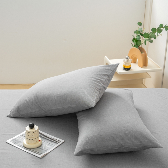 91家纺网 家纺一手货源 找家纺 （总）美梦莱 2024新款高支全棉色织水洗棉枕套（支持一件代发）