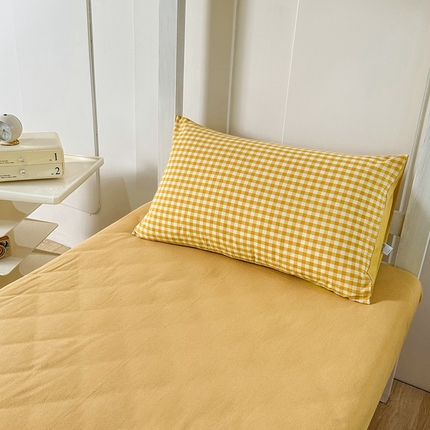 91家纺网 家纺一手货源 找家纺 （总）美梦莱 2024新款A类全棉无印风水洗棉宿舍单枕套