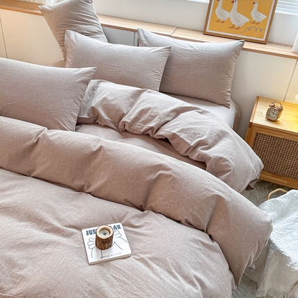 91家纺网 家纺一手货源 找家纺 （总）美梦莱 2023新款A类全棉色织水洗棉四件套（支持一件代发）