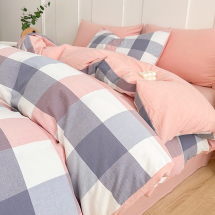 91家纺网 家纺一手货源 找家纺 （总）美梦莱 2024新款A类全棉色织水洗棉单被套（支持一件代发）