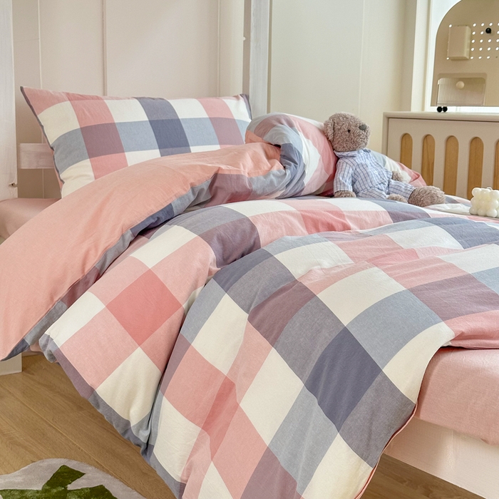 91家纺网 家纺一手货源 找家纺 （总）美梦莱 2024新款A类全棉无印风水洗棉宿舍单被套