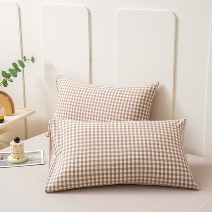 91家纺网 家纺一手货源 找家纺 （总）美梦莱 2024新款高支全棉色织水洗棉枕套（支持一件代发）