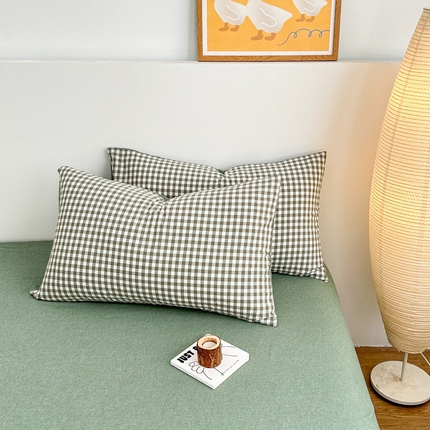 91家纺网 家纺一手货源 找家纺 （总）美梦莱 2023新款A类全棉色织水洗棉系列单品枕套（支持一件代发）