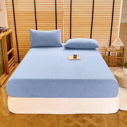 91家纺网 家纺一手货源 找家纺 （总）美梦莱 2024新款A类全棉色织水洗棉床笠 单品系列（支持一件代发）