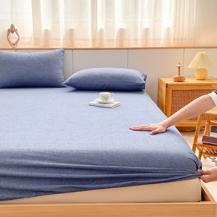 91家纺网 家纺一手货源 找家纺 （总）美梦莱 2023新款A类全棉色织水洗棉系列单品床笠（支持一件代发）