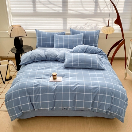 91家纺网 家纺一手货源 找家纺 （总）美梦莱 2024新款A类全棉色织水洗棉四件套 套件系列（支持一件代发）