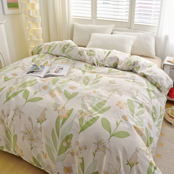 91家纺网 家纺一手货源 找家纺 12868 全棉单被套纯棉被套被罩 梨花族