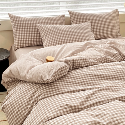 91家纺网 家纺一手货源 找家纺 （总）美梦莱 2024新款A类全棉色织水洗棉单被套（支持一件代发）