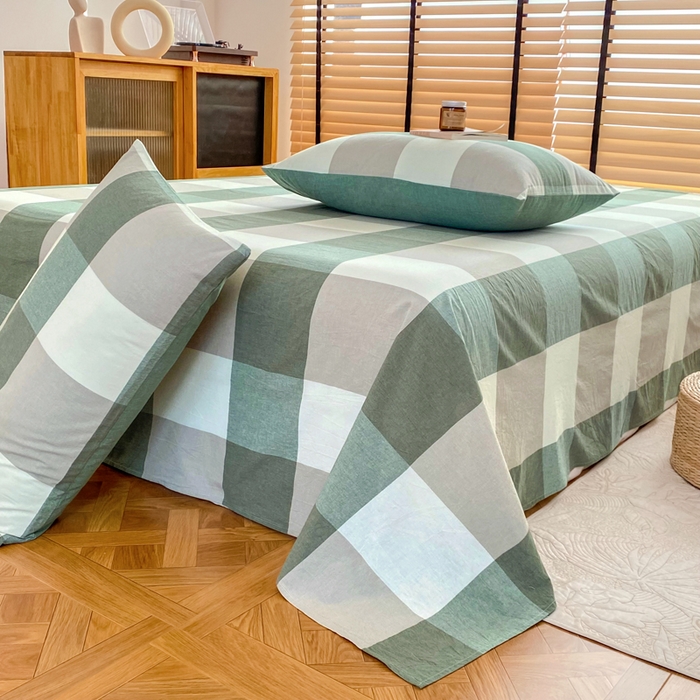 91家纺网 家纺一手货源 找家纺 （总）美梦莱 2024新款A类全棉色织水洗棉床单 单品系列（支持一件代发）