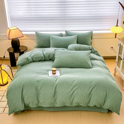 91家纺网 家纺一手货源 找家纺 （总）美梦莱 2024新款A类全棉色织水洗棉四件套 套件系列（支持一件代发）