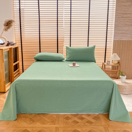 91家纺网 家纺一手货源 找家纺 （总）美梦莱 2024新款A类全棉色织水洗棉床单 单品系列（支持一件代发）