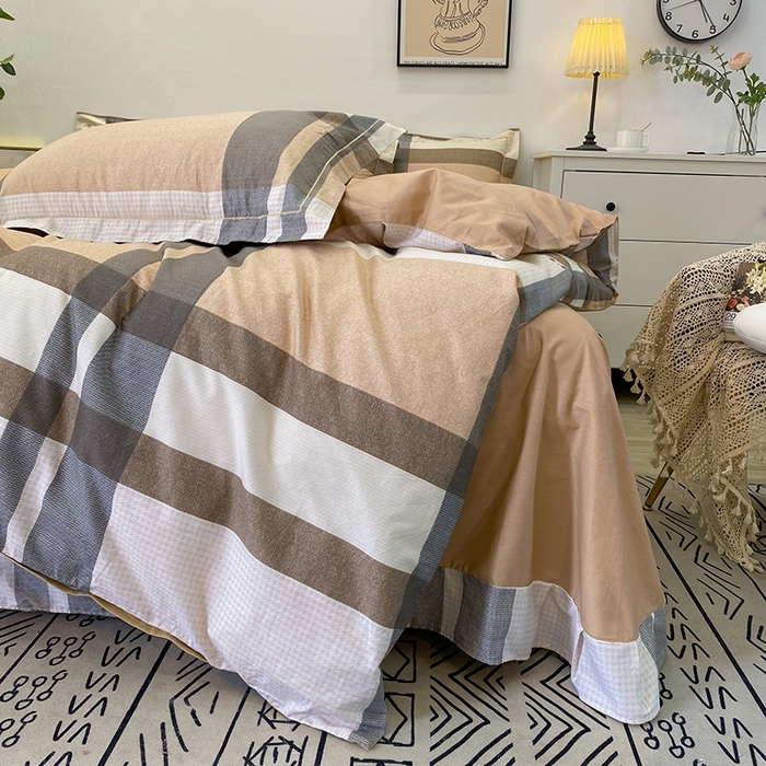 91家纺网 家纺一手货源 找家纺 橙艺家居 2024新款铂金柔棉全棉印花四件套 池奈