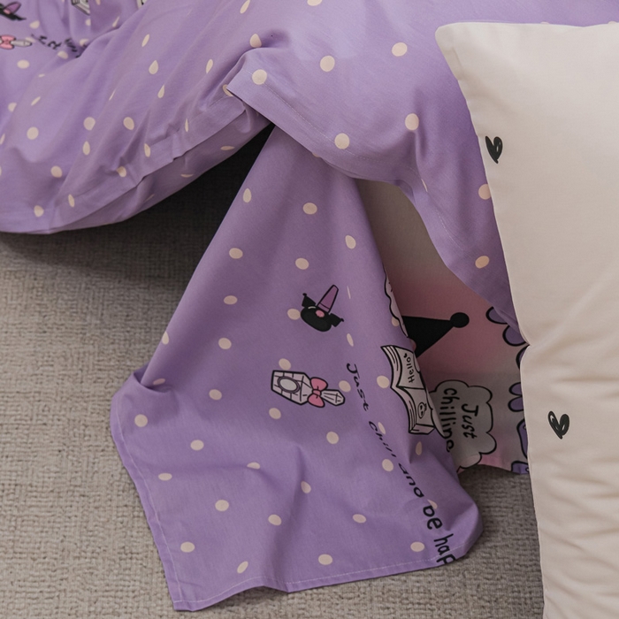 91家纺网 家纺一手货源 找家纺 布可家纺 2025新款水洗棉印花四件套 梦想库洛米