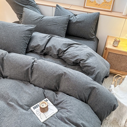 91家纺网 家纺一手货源 找家纺 （总）美梦莱 2023新款A类全棉色织水洗棉四件套（支持一件代发）