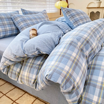 91家纺网 家纺一手货源 找家纺 （总）美梦莱 2024新款A类全棉色织水洗棉单被套（支持一件代发）