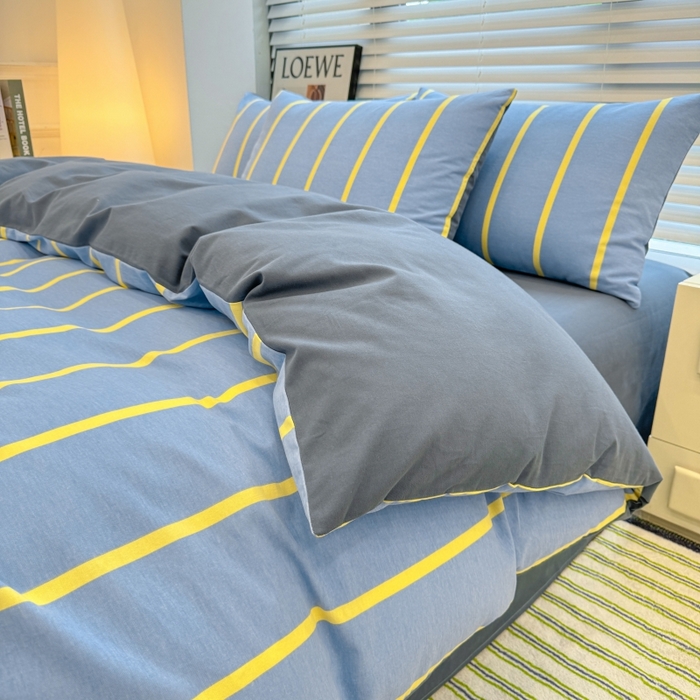 91家纺网 家纺一手货源 找家纺 （总）美梦莱 2024新款无印系列秋冬A类100%全棉加厚磨毛四件套