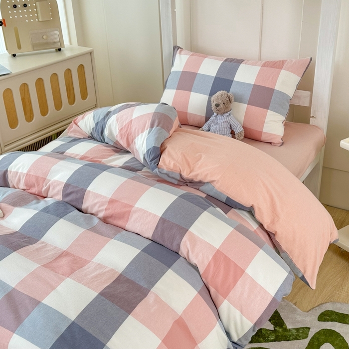 91家纺网 家纺一手货源 找家纺 （总）美梦莱 2023新款A类全棉水洗绵学生宿舍三件套四件套单品-单被套（支持一件代发）