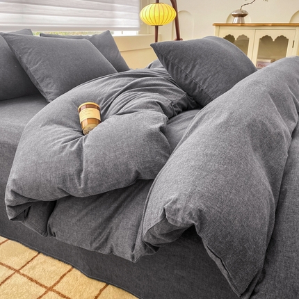 91家纺网 家纺一手货源 找家纺 （总）美梦莱 2024新款A类全棉色织水洗棉单被套（支持一件代发）