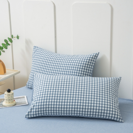 91家纺网 家纺一手货源 找家纺 （总）美梦莱 2024新款高支全棉色织水洗棉枕套（支持一件代发）