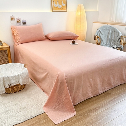 91家纺网 家纺一手货源 找家纺 （总）美梦莱 2023新款A类全棉色织水洗棉系列单品床单（支持一件代发）