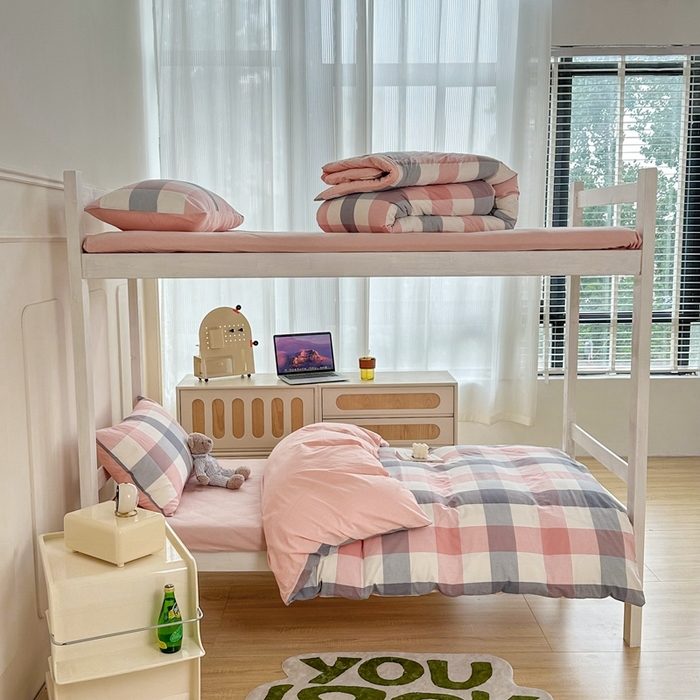 91家纺网 家纺一手货源 找家纺 （总）美梦莱 2024新款A类全棉无印风水洗棉宿舍单枕套