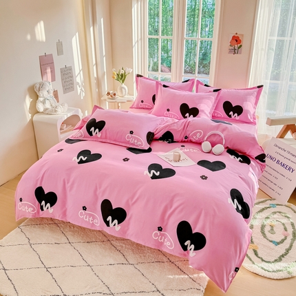 91家纺网 家纺一手货源 找家纺 （总）正莱欣 2025新品加厚生态棉磨毛四件套高克重植物羊绒床单款床笠款四件套大量现货（学生三件套）