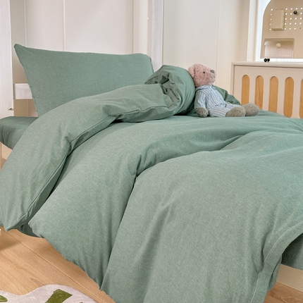 91家纺网 家纺一手货源 找家纺 （总）美梦莱 2024新款A类全棉无印风水洗棉宿舍单被套