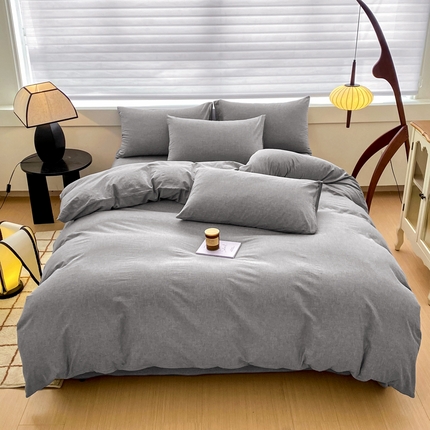 91家纺网 家纺一手货源 找家纺 （总）美梦莱 2024新款A类全棉色织水洗棉四件套 套件系列（支持一件代发）