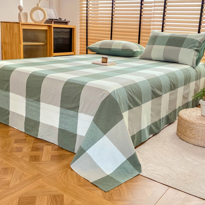 91家纺网 家纺一手货源 找家纺 （总）美梦莱 2024新款A类全棉色织水洗棉床单 单品系列（支持一件代发）