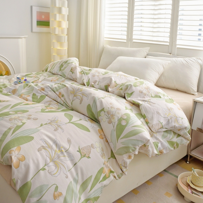 91家纺网 家纺一手货源 找家纺 12868 全棉单被套纯棉被套被罩 梨花族