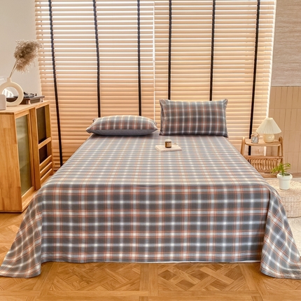 91家纺网 家纺一手货源 找家纺 （总）美梦莱 2024新款A类全棉色织水洗棉床单 单品系列（支持一件代发）