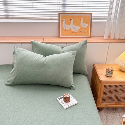 91家纺网 家纺一手货源 找家纺 （总）美梦莱 2023新款A类全棉色织水洗棉系列单品枕套（支持一件代发）