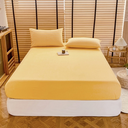 91家纺网 家纺一手货源 找家纺 （总）美梦莱 2024新款A类全棉色织水洗棉床笠 单品系列（支持一件代发）