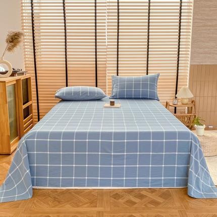 91家纺网 家纺一手货源 找家纺 （总）美梦莱 2024新款A类全棉色织水洗棉床单 单品系列（支持一件代发）