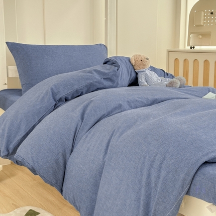 91家纺网 家纺一手货源 找家纺 （总）美梦莱 2023新款A类全棉水洗绵学生季宿舍三件套四件套单品-四件套（支持一件代发）