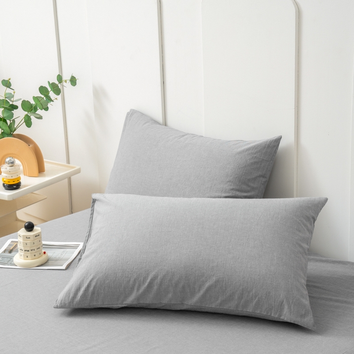 91家纺网 家纺一手货源 找家纺 （总）美梦莱 2024新款高支全棉色织水洗棉枕套（支持一件代发）