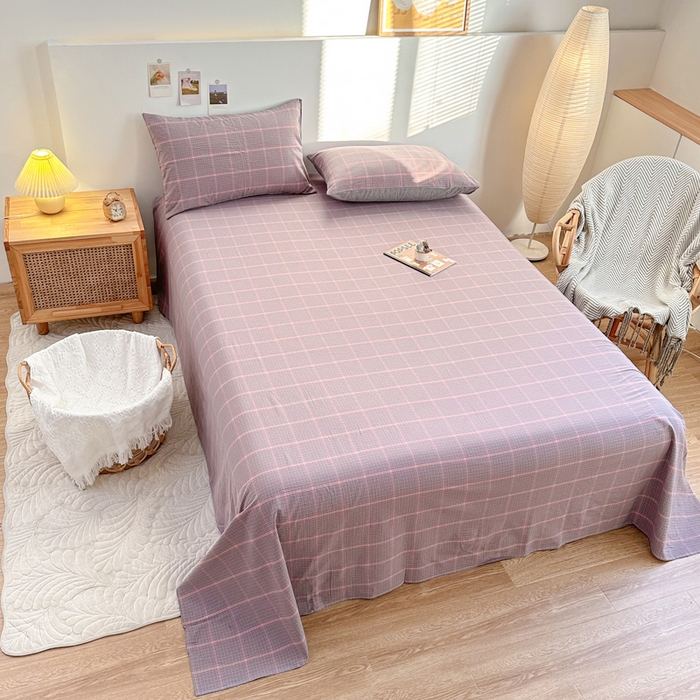 91家纺网 家纺一手货源 找家纺 （总）美梦莱 2023新款A类全棉色织水洗棉系列单品床单（支持一件代发）