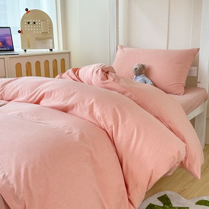 91家纺网 家纺一手货源 找家纺 （总）美梦莱 2024新款A类全棉无印风水洗棉宿舍单被套