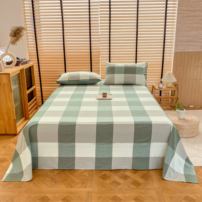 91家纺网 家纺一手货源 找家纺 （总）美梦莱 2024新款A类全棉色织水洗棉床单 单品系列（支持一件代发）